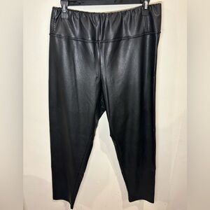 Scoop Black Faux Leather Leggings